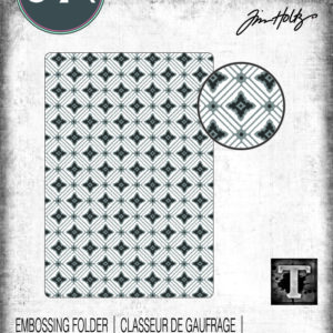 Sizzix Multi Level Textured Impressions Embossing Folder — Vault Diamonds by Tim Holtz