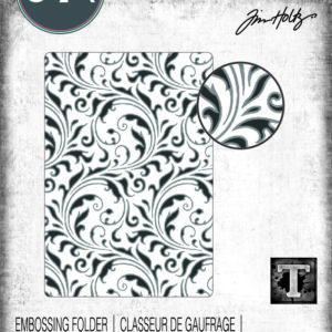 Sizzix Multi Level Textured Impressions Embossing Folder — Vault Flourish by Tim Holtz