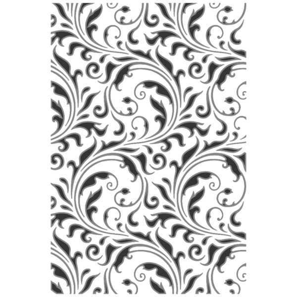 Sizzix Multi Level Textured Impressions Embossing Folder — Vault Flourish by Tim Holtz - Image 2