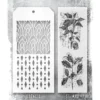 Tim Holtz Mixed-Media Stamps & Stencil Set — Festive Collage, Deco Arch and Diamond Dots - Image 2