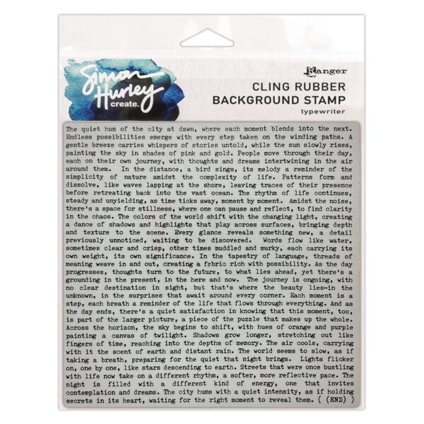 Simon Hurley create. Background Stamp - Typewriter