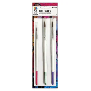 Dina Wakley Media Soft Bristle Brush Set 3pk