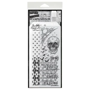 Tim Holtz Mixed-Media Stamps & Stencil Set — Life of the Party