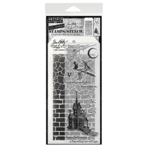 Tim Holtz Mixed-Media Stamps & Stencil Set — Bewitching