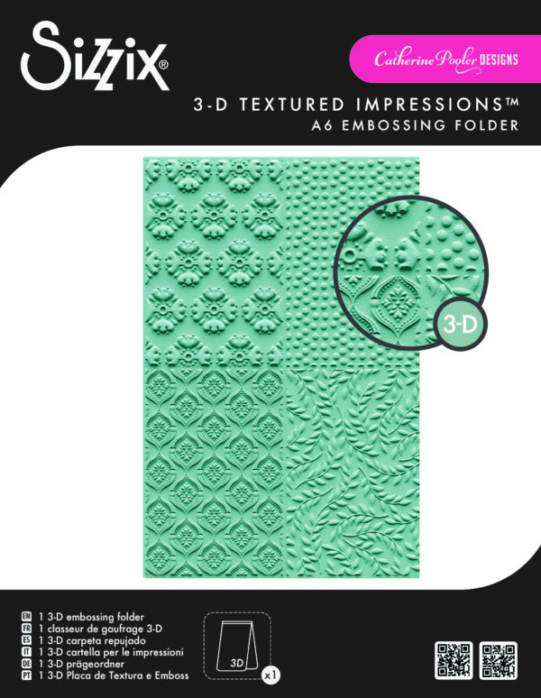 Sizzix 3-D Textured Impressions Embossing Folder - Posh Patterns by Catherine Pooler