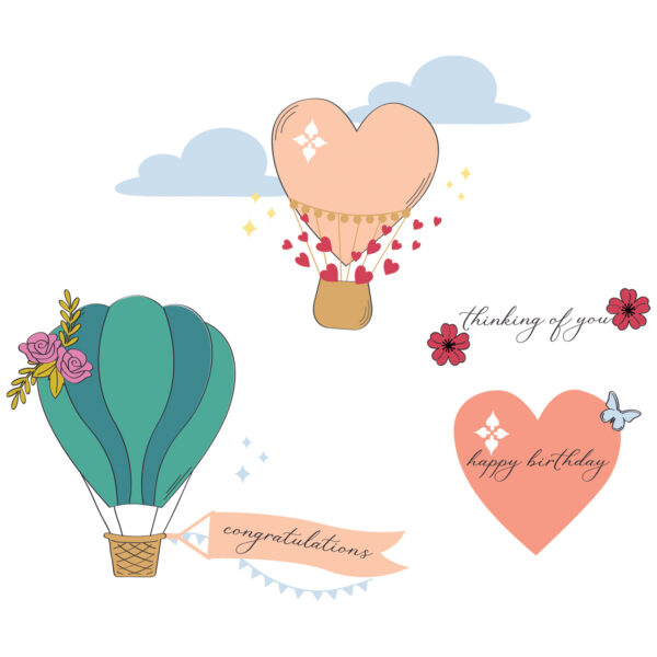 Sizzix A5 Clear Stamps Set 30PK - Up and Away by Catherine Pooler - Image 2