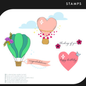 Sizzix A5 Clear Stamps Set 30PK - Up and Away by Catherine Pooler