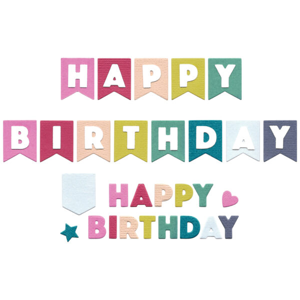 Sizzix Thinlits Die Set 17PK - Birthday Bunting by Catherine Pooler - Image 2