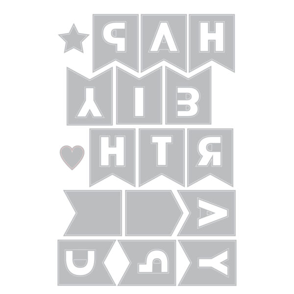 Sizzix Thinlits Die Set 17PK - Birthday Bunting by Catherine Pooler - Image 3