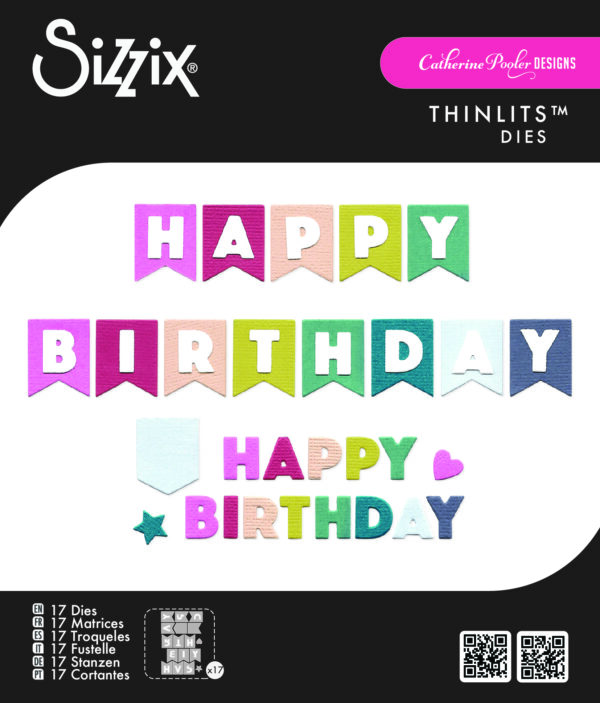 Sizzix Thinlits Die Set 17PK - Birthday Bunting by Catherine Pooler