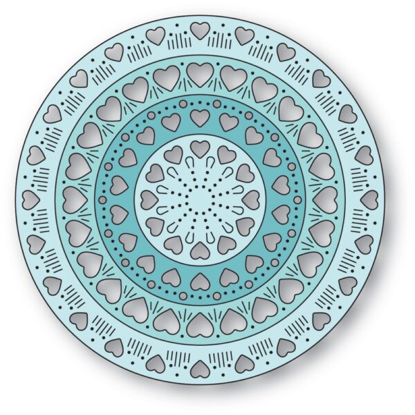 Poppystamps Craft Die – Nordic Heart Pattern Rings 2688