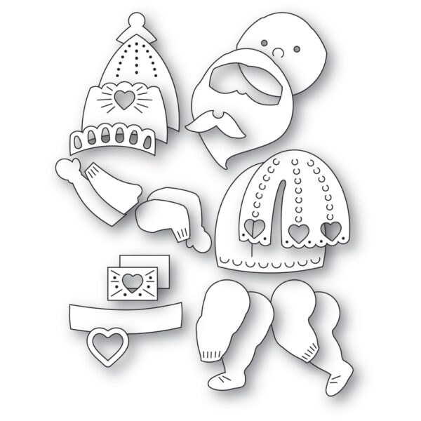Poppystamps Craft Die – Nordic Heart Gnome 2690 - Image 2