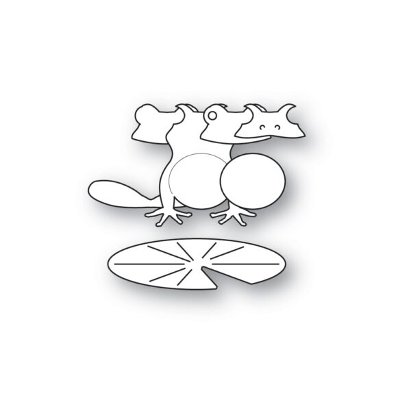 Poppystamps Craft Die – Lily Pad Frog 2691 - Image 2