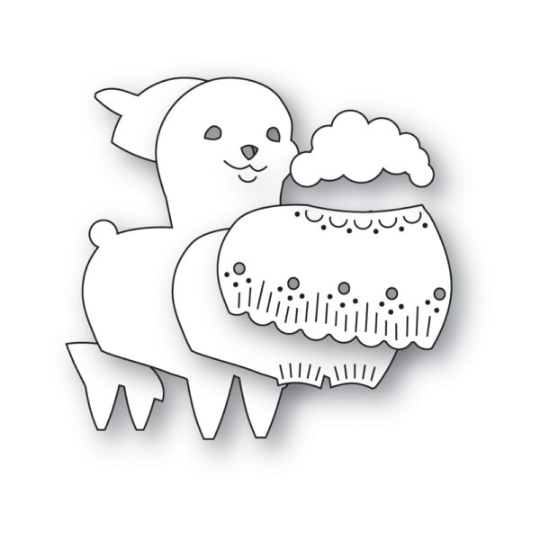 Poppystamps Craft Die – Nordic Cheerful Lamb 2703 - Image 2