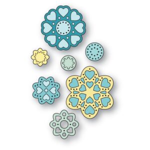 Poppystamps Craft Die – Heart Flowers 2704
