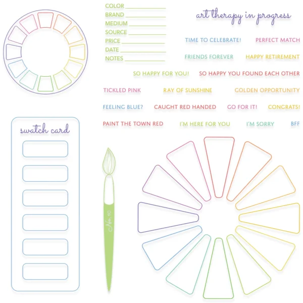 Sizzix A5 Clear Stamps Set 24PK - Swatch Cards by Eileen Hull (Expected in May 2025) - Image 2