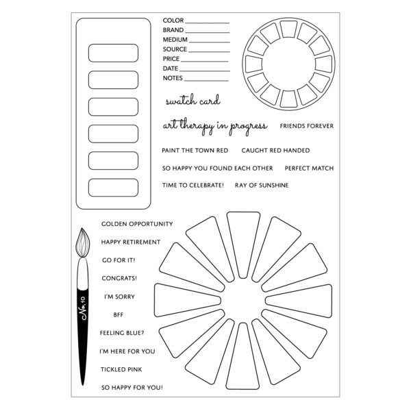 Sizzix A5 Clear Stamps Set 24PK - Swatch Cards by Eileen Hull (Expected in May 2025) - Image 3
