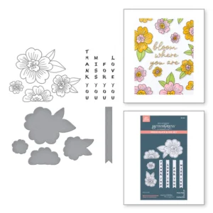 Blossoms & Sentiments BetterPress Plate & Die Set