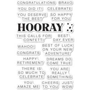 Poppystamps Clear Stamp Set -- Hooray CL520