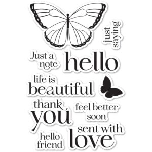Memory Box Clear Stamp Set -- Hello Butterfly CL5289