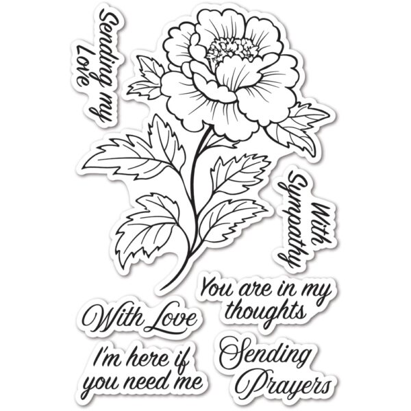 Memory Box Clear Stamp Set -- With Sympathy CL5291