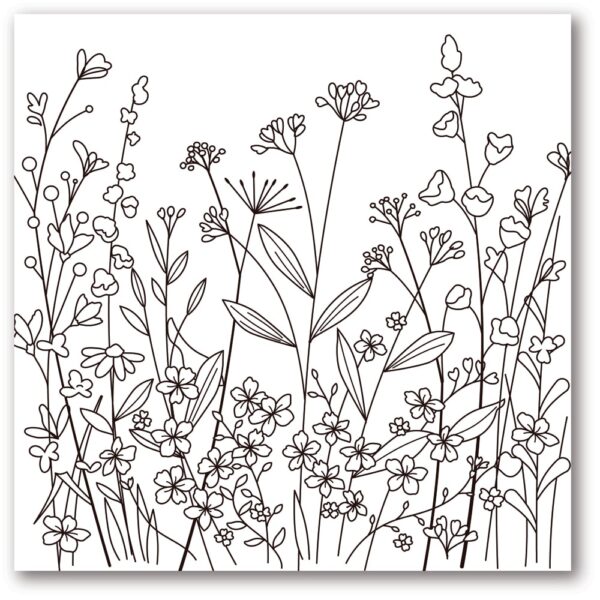 Memory Box Cling Stamp -- Wildflower Field CS2086