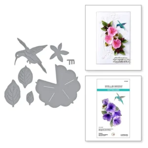 Petunia and Hummingbird Etched Dies