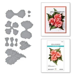 Begonia and Ladybugs Etched Dies
