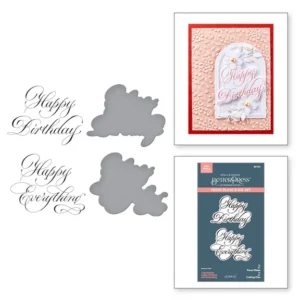 Copperplate Happy Birthday and Everything BetterPress Plate & Die Set