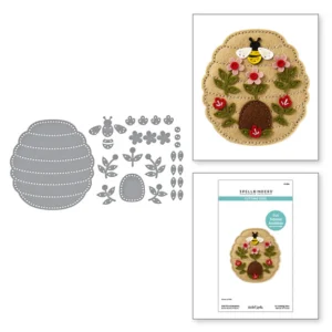 Felt Floral Beehive Etched Dies