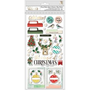 Vicki Boutin Warm Wishes Thickers Stickers -- Merry & Bright Phrases & Icons/Chipboard