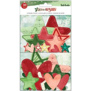 Vicki Boutin Warm Wishes Chipboard Stickers -- Stars & Hearts