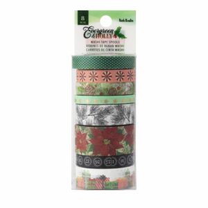 Vicki Boutin Evergreen & Holly Washi Tape W/Gold Foil Accents