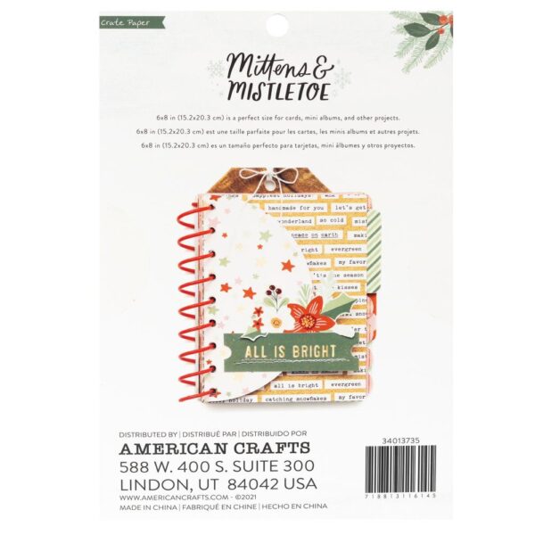 Crate Paper Single-Sided Paper Pad -- Mittens & Mistletoe - Image 2