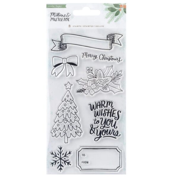Mittens & Mistletoe Acrylic Clear Stamps