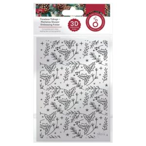 Tonic Studios 3D Embossing Folder --Mistletoe - Timeless Tidings