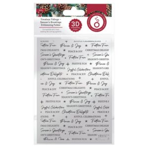Tonic Studios 3D Embossing Folder -- Season's Greetings - Timeless Tidings