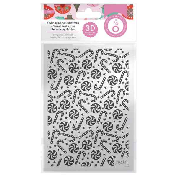 Tonic Studios 3D Embossing Folder -- A Candy Cane Christmas