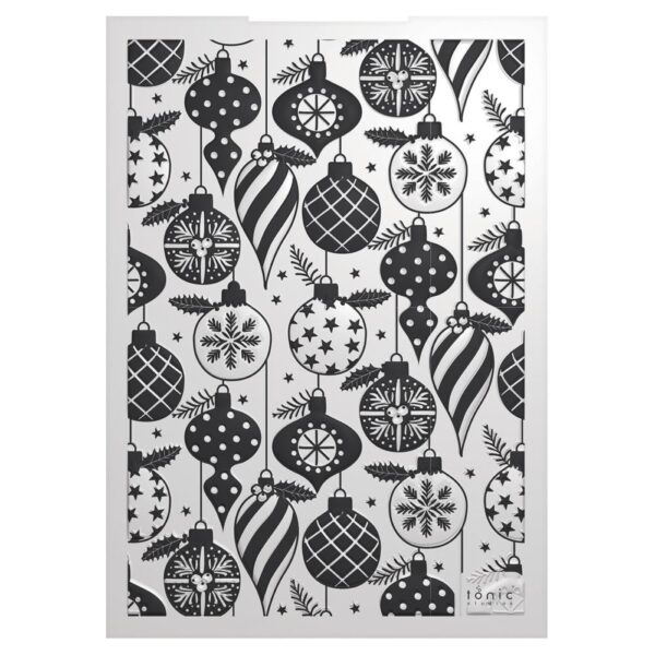 Tonic Studios 3D Embossing Folder -- Bountiful Baubles - Candy Cane Christmas - Image 3