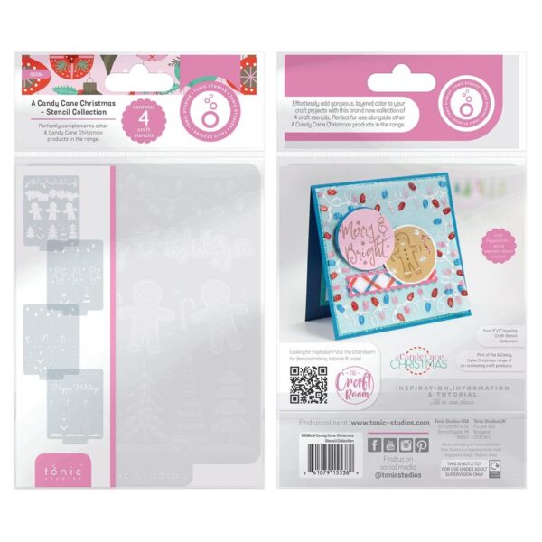 Tonic Studios Stencil Set -- A Candy Cane Christmas - Image 2