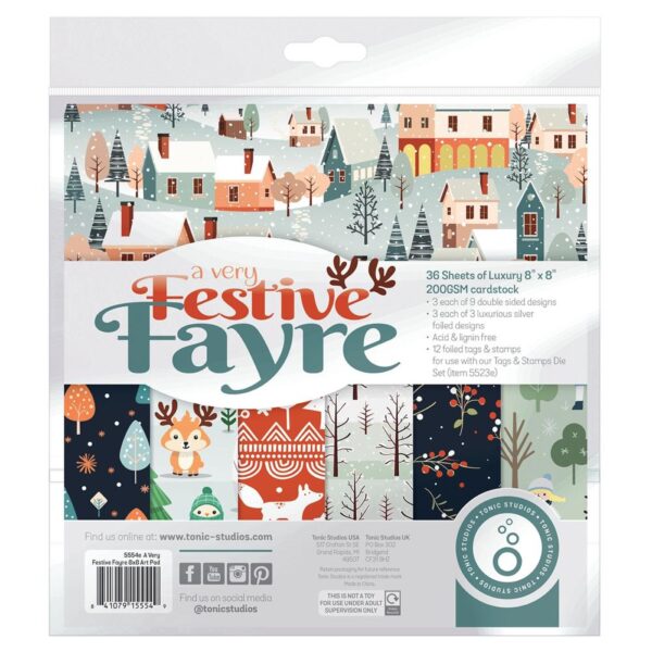 Tonic Studios Art Pad 8"X8" -- A Very Festive Fayre