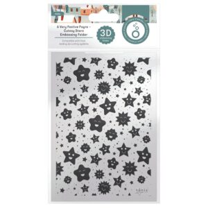 Tonic Studios 3D Embossing Folder -- Cutesy Stars - A Very Festive Fayre