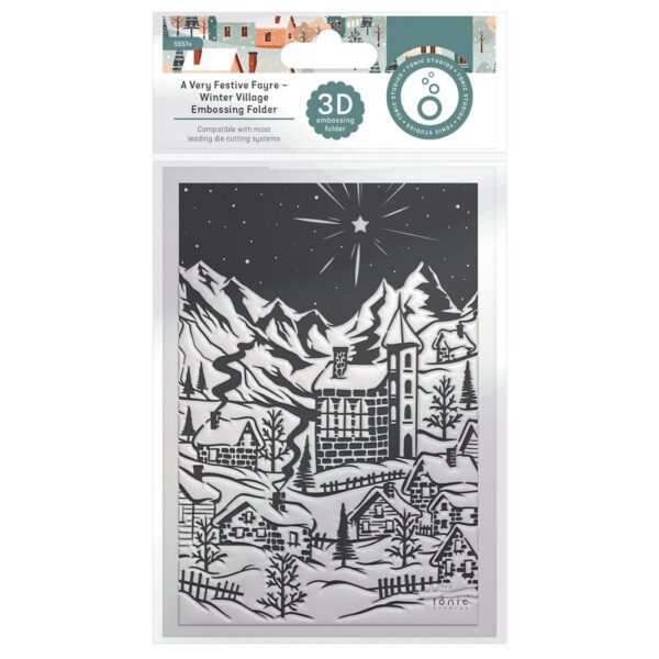 Tonic Studios 3D Embossing Folder -- A Very Festive Fayre Winter Village