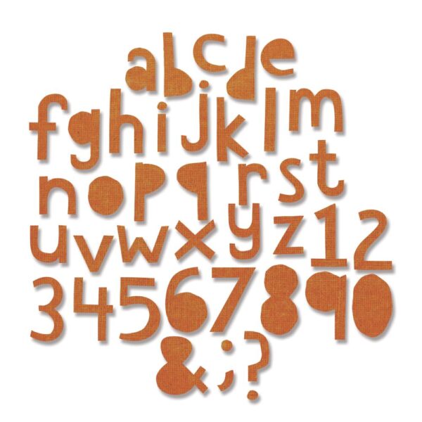 Tim Holtz® Alterations | Sizzix Thinlits™ Die Set 102-Pack – Alphanumeric, Cutout Lower 3/4" Tall - Image 2