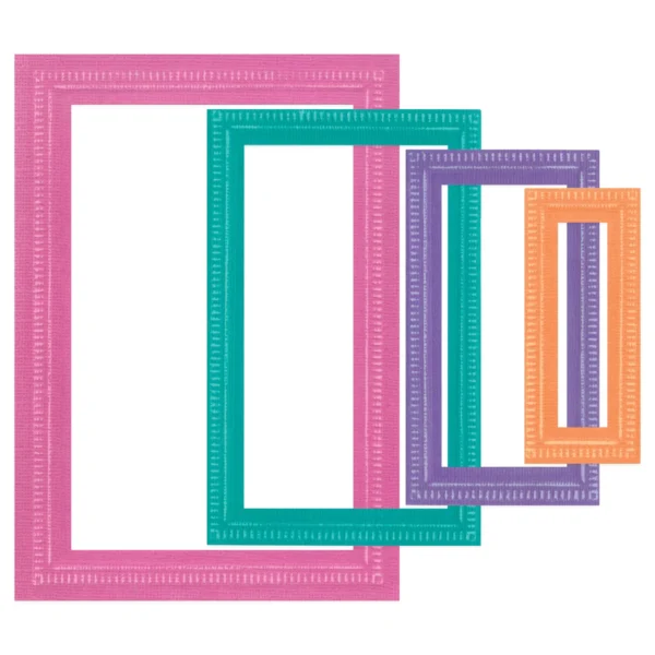 Sizzix Framelits Die Set 9PK - Fanciful Reversed, Renee Deco Rectangles by Stacey Park