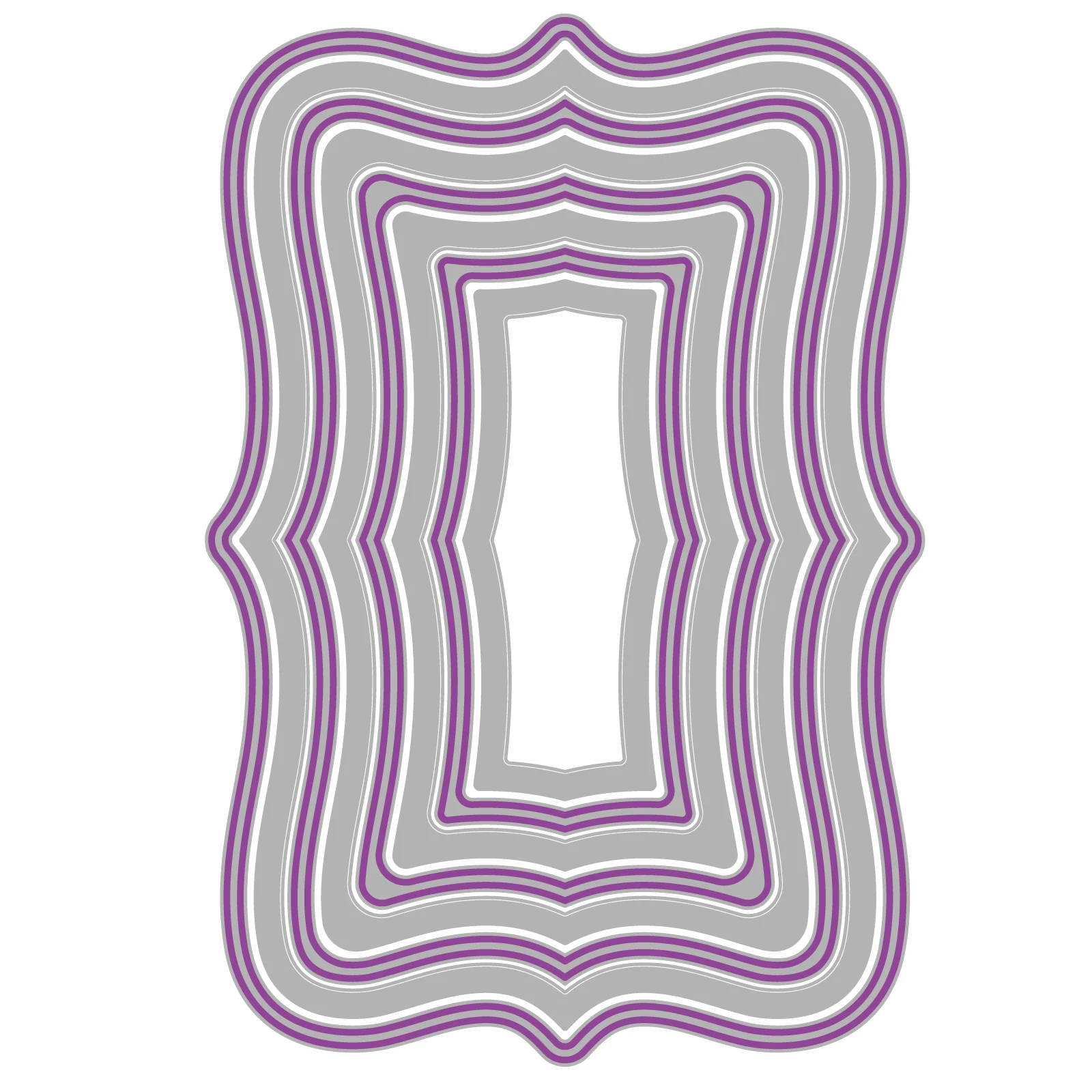 Sizzix Framelits Die Set 8PK - Fanciful Framelits Reversed, Doris Dotted Top Note by Stacey Park - Image 2