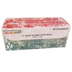 49 And Market Lace 4" Washi Tape Roll -- Spectrum Sherbet