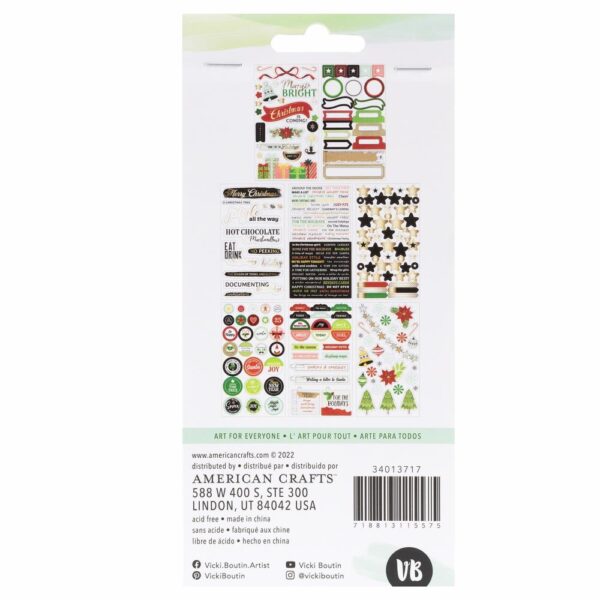 Vicki Boutin Evergreen & Holly Sticker Book W/Gold Foil Accents - Image 2