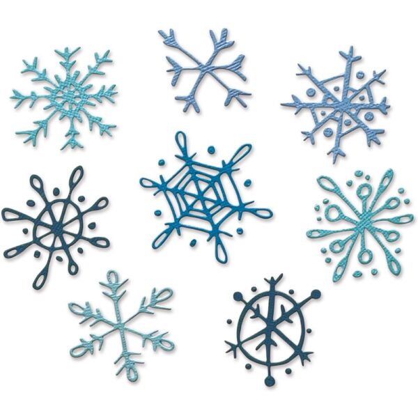 Tim Holtz® Alterations | Sizzix Thinlits™ Die Set 8-Pack – Scribbly Snowflakes - Image 2