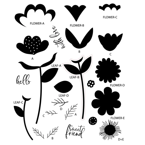 Sizzix Clear Stamps Set 22PK -  Whimsy Bloom #1 by Catherine Pooler - Image 2